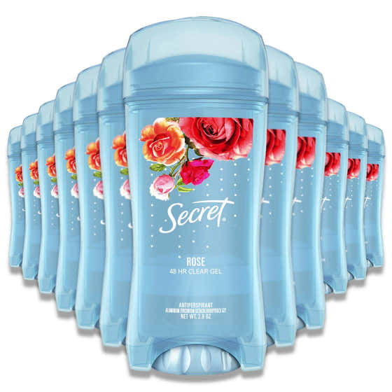 Secret - Antiperspirant &amp; Deodorant, Clear Gel Delicate Rose - 2.6 oz - 12 Pack - Secret Paris Rose Clear Gel Antipers...