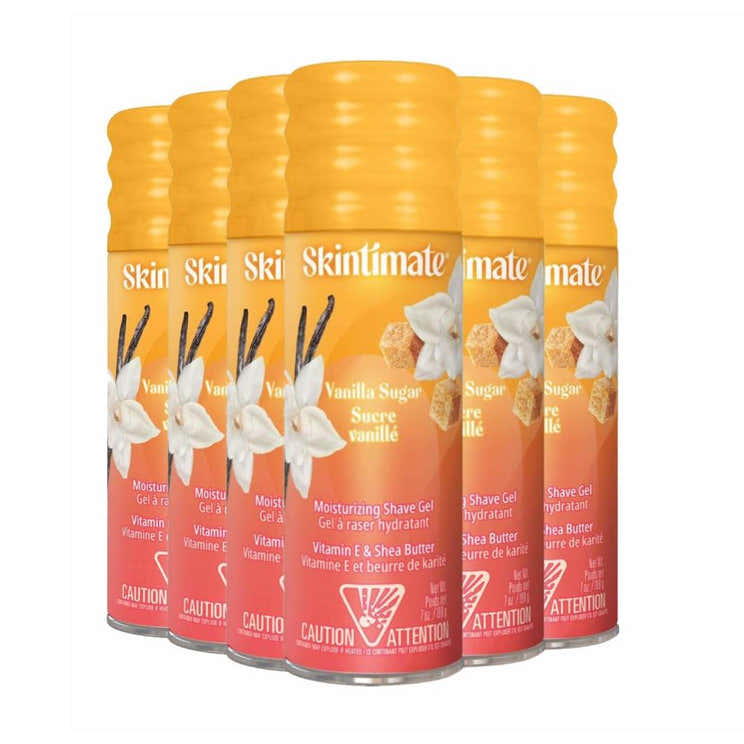 Skintimate Vanilla Sugar Shave Gel for Women  7 Oz - 6 Pack -  Skintimate Vanilla Sugar Shave Gel for Women 7oz - Wholesal...