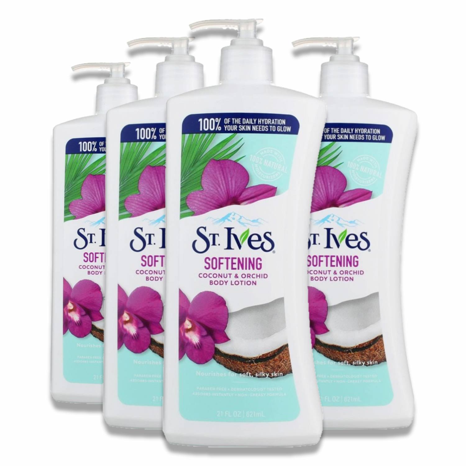 St. Ives Softening Body Lotion - Coconut & Orchid Extract, 21 Oz