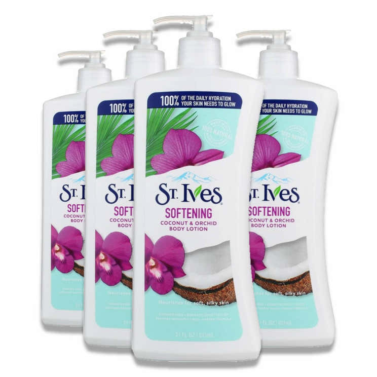 St. Ives - Softening Body Lotion Coconut &amp; Orchid Extract - 21 Oz - 4 Pack | St Ives - Pre Order