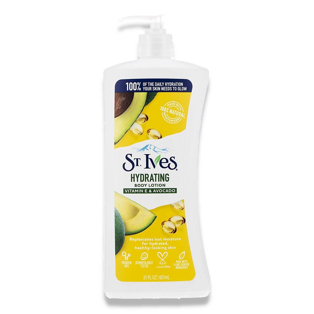 St. Ives - Hydrating Body Lotion, Vitamin E and Avocado - 21 Oz - 4 Pack