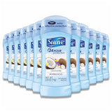 Suave -Anti-Perspirant Deodorant Invisible Solid, Coconut Kiss - 2.6 Oz - 12 Pack