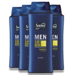 Suave Citrus Rush 3-in-1 Shampoo, Conditioner & Body Wash - 4 Pack Contarmarket