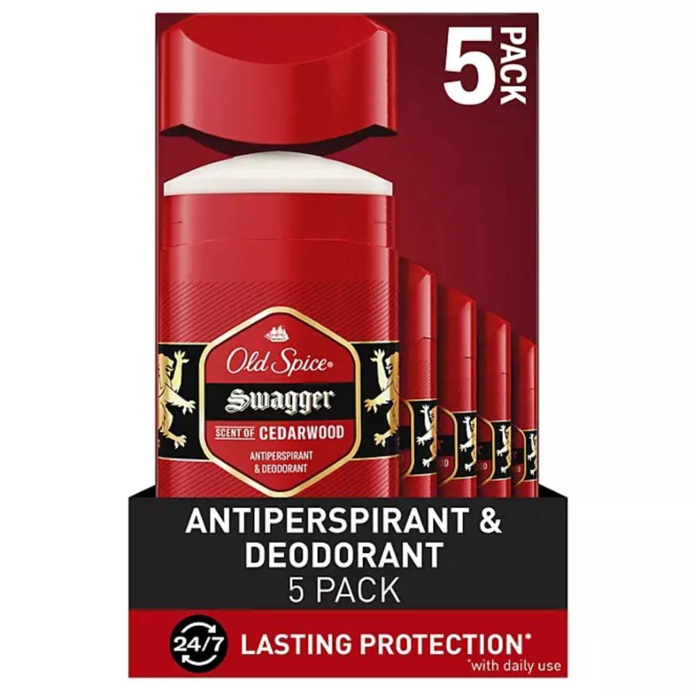 Old Spice - Swagger Antiperspirant & Deodorant for Men - 2.6 Oz, 5ct - 18 Pack