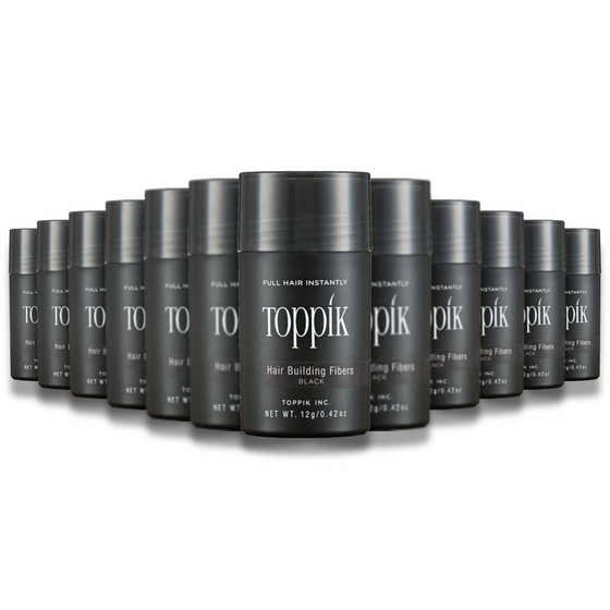 Toppik - Hair Building Fibres Black - 0.42 Oz - 12 Pack | Toppik - Personal Care