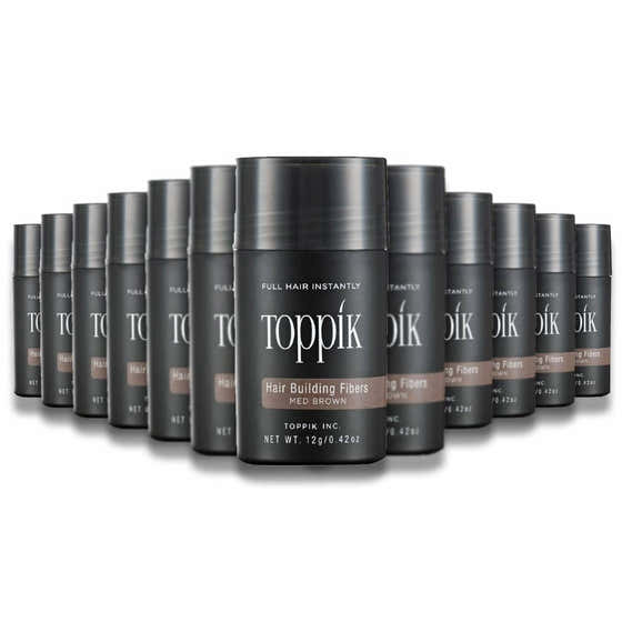 Toppik - Hair Building Medium Brown Fibers  0.42 Oz - 12 Pack | Toppik - Personal Care