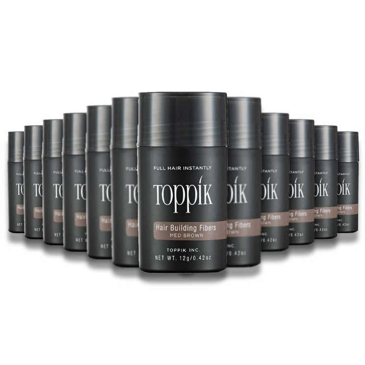 Toppik - Hair Building Medium Brown Fibers  0.42 Oz - 12 Pack | Toppik - Pre Order