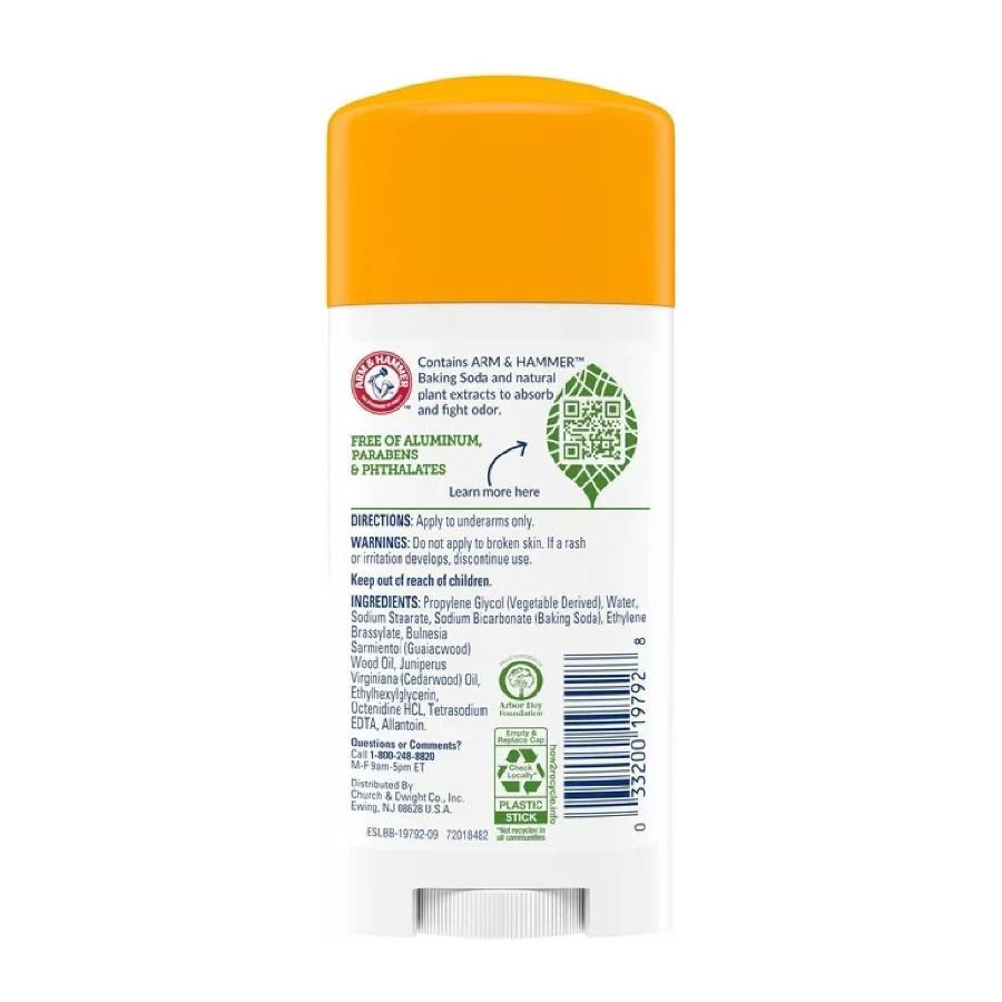 Arm & Hammer Essentials Natural Deodorant Unscented  2.5 oz -  12 Pack