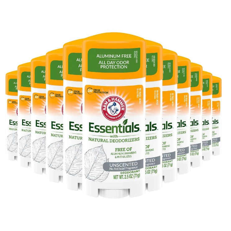 Arm &amp; Hammer Essentials Natural Deodorant Unscented  2.5 oz -  12 Pack | Arm &amp; Hammer - Wholesale