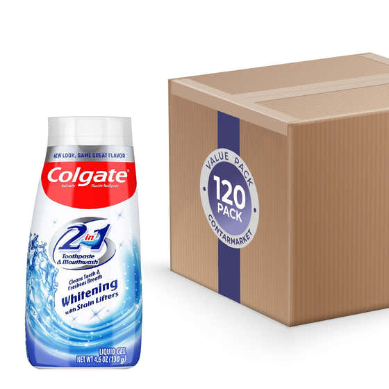 Colgate 2-in-1 Whitening Toothpaste Gel and Mouthwash W/Stain Lifters 4.6 Oz - 120 pack | Colgate - Colgate