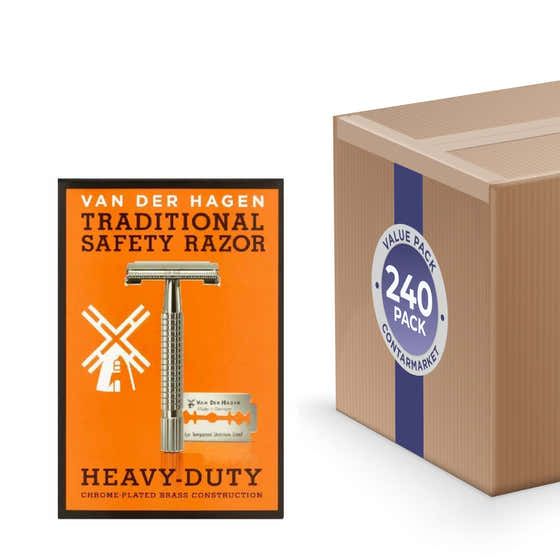 Van Der Hagen Traditional  Safety Razor - 240 Pack | Van der Hagen - Products
