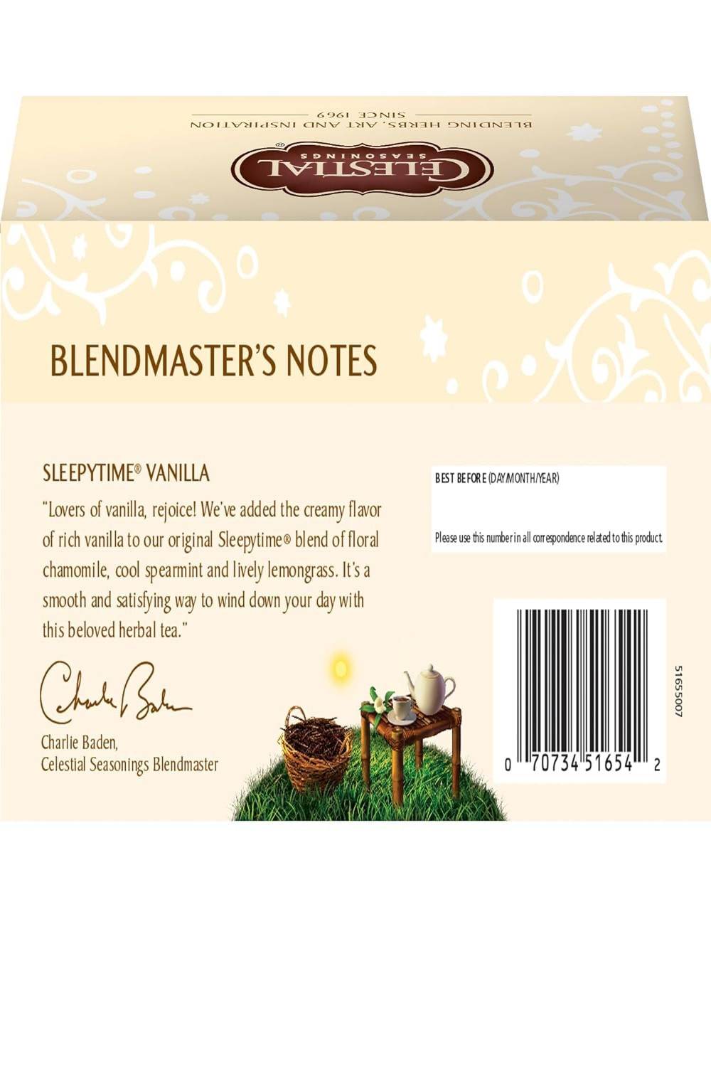 Celestial Seasonings - Herbal Tea, Sleepytime Vanilla  - 20 Ct - 6 Pack