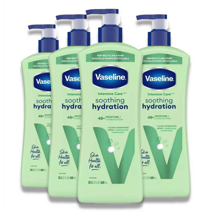 Vaseline - Lotion Intensive Care, Soothing Hydration - 20.3 Oz - 4 Pack | Vaseline - Pre Order