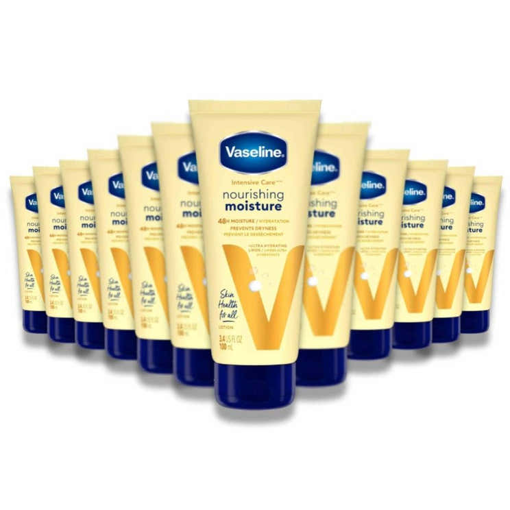 Vaseline - Intensive Care, Nourishing Moisture, Body Lotion - 3.4 Oz - 12 Pack - Vaseline Intensive Care Essential Healing...