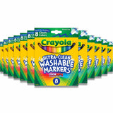 Crayola - Washable Broad Line Markers, Classic Colors - 8 Ct - 24 Pack