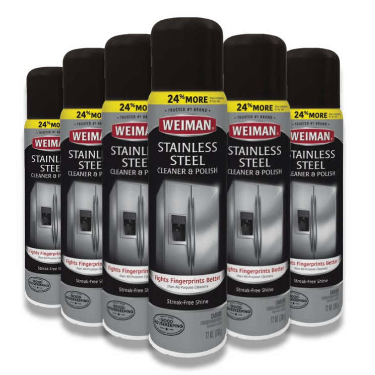 Weiman - Aerosol Stainless Steel Cleaner &amp; Polish - 12 Oz - 6 Pack | Contarmarket - Pre Order