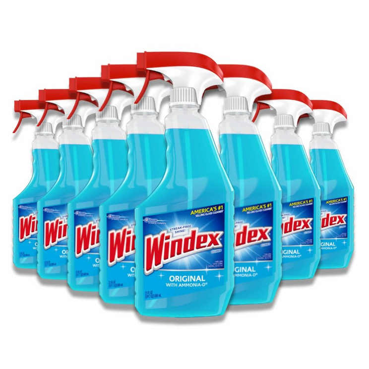 Windex - Glass Cleaner Original Blue Spray Bottle - 23 Oz - 8 Pack | Windex - Pre Order