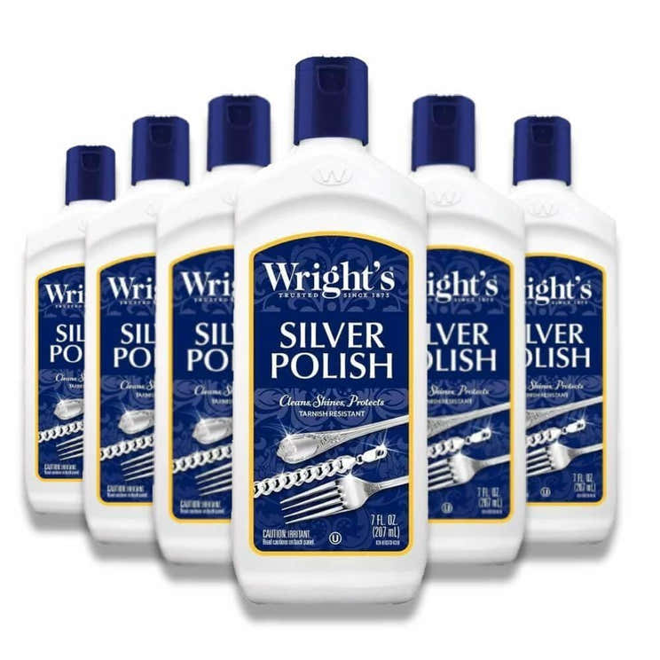 Wright's - Silver Cleaner and Polish, Ammonia-Free - 7 Oz - 6 Pack - Wright's Silver Cleaner and Polish Ammonia-Fr...