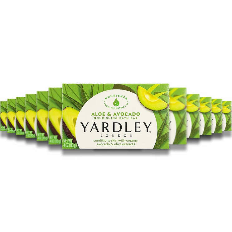 Yardley - London Moisturizing Soap Bar, Fresh Aloe With Avocado Essence - 4 Oz - 24 Pack | Yardley - Pre Order