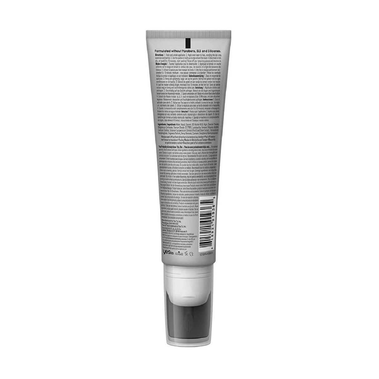 Yes To Tomatoes Detoxifying Charcoal Peel Off Face Mask, 2 Fl Oz - 3 Pack