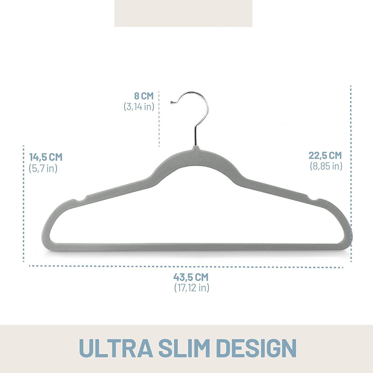 Velvet Adults Clothes Hangers. Non Slip with 360 Degrees Swivel Hook - 25 CT. -Black - OPEN BOX