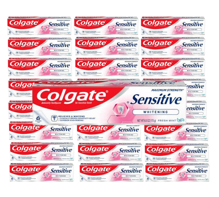 Colgate - Sensitive Toothpaste Maximum Strength with Whitening, Fresh Mint Gel - 6 Oz - 24 Pack | Colgate - Pre Order