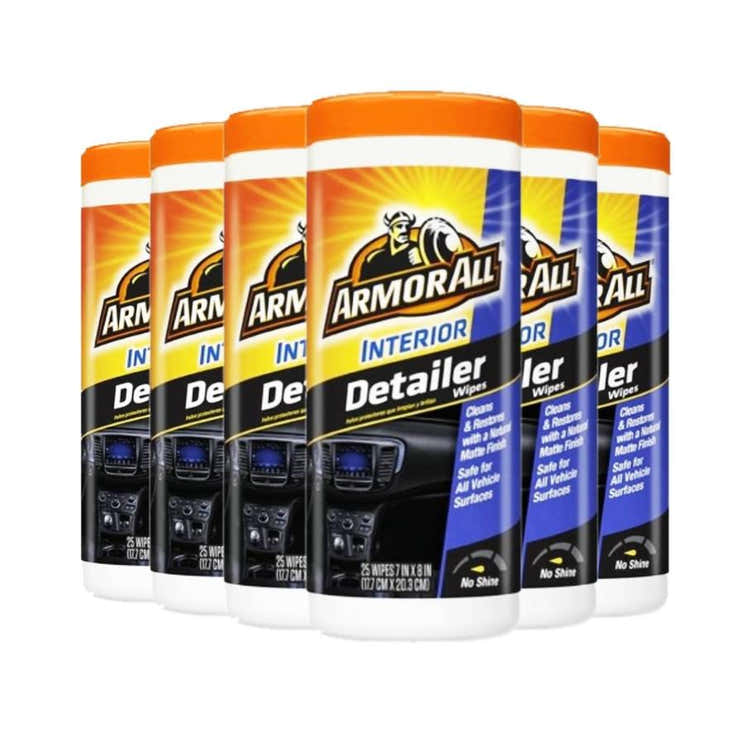 Armor All Interior Detailer Wipes Automotive Wash 25 ct  - 6 Pack | Armor All - Pre Order