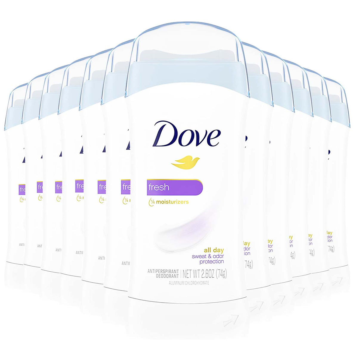 Dove - Deodorant  Fresh Invisible Solid 2.6 oz - 12 Pack