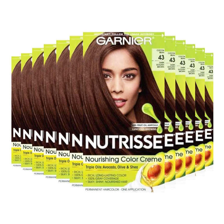 Garnier Nutrisse Nourishing Color Creme -  Dark Golden Brown (Cocoa Bean 43) - 12 Pack | Garnier - Pre Order