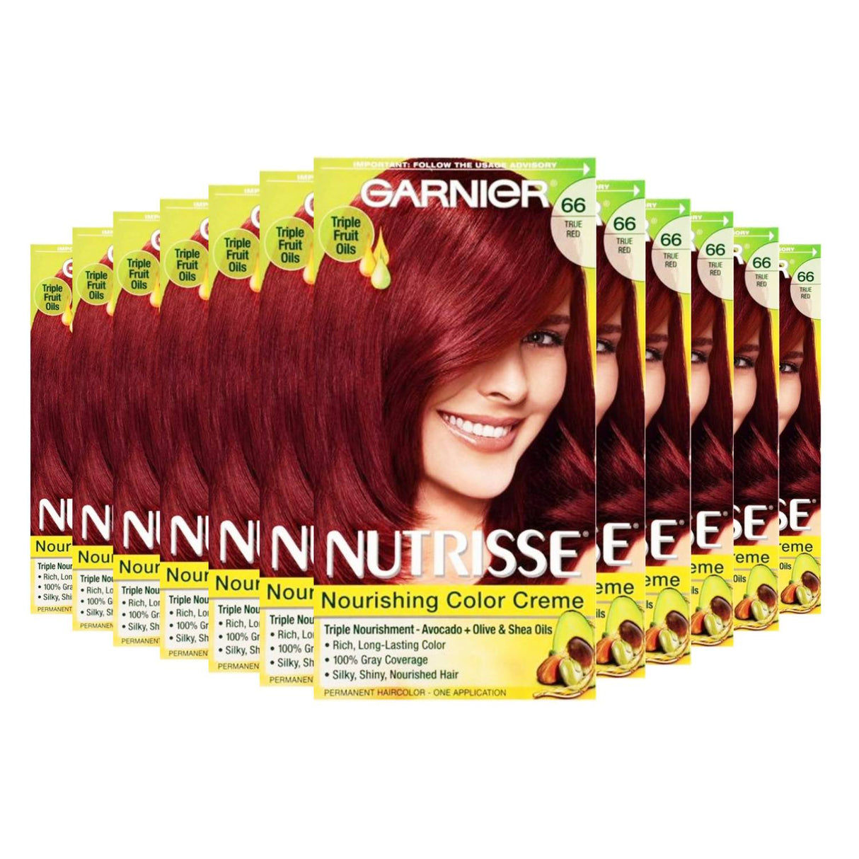 Garnier Nutrisse Nourishing Color Creme - True Red (66) - 12 Pack