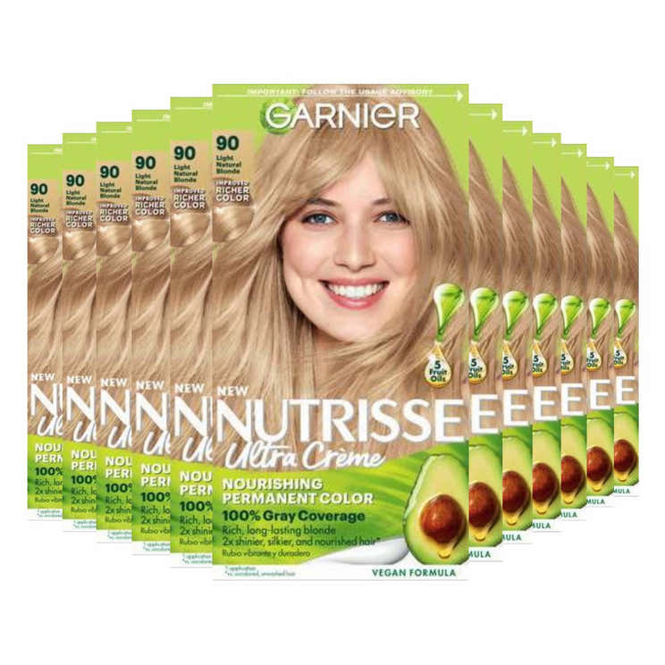 Garnier Nutrisse Nourishing Color Creme -  Light Natural Blonde (90) - 12 Pack | Garnier - Pre Order