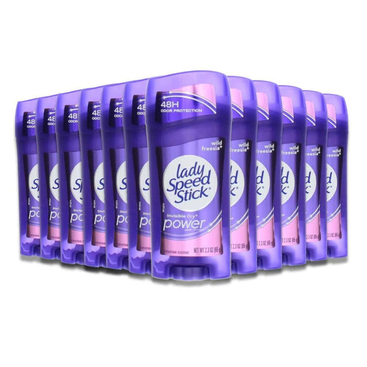 Lady Speed Stick Invisible Antiperspirant &amp; Deodorant Dry Power Wild Fresia 2.3 oz - 12 Pack | Lady Speed