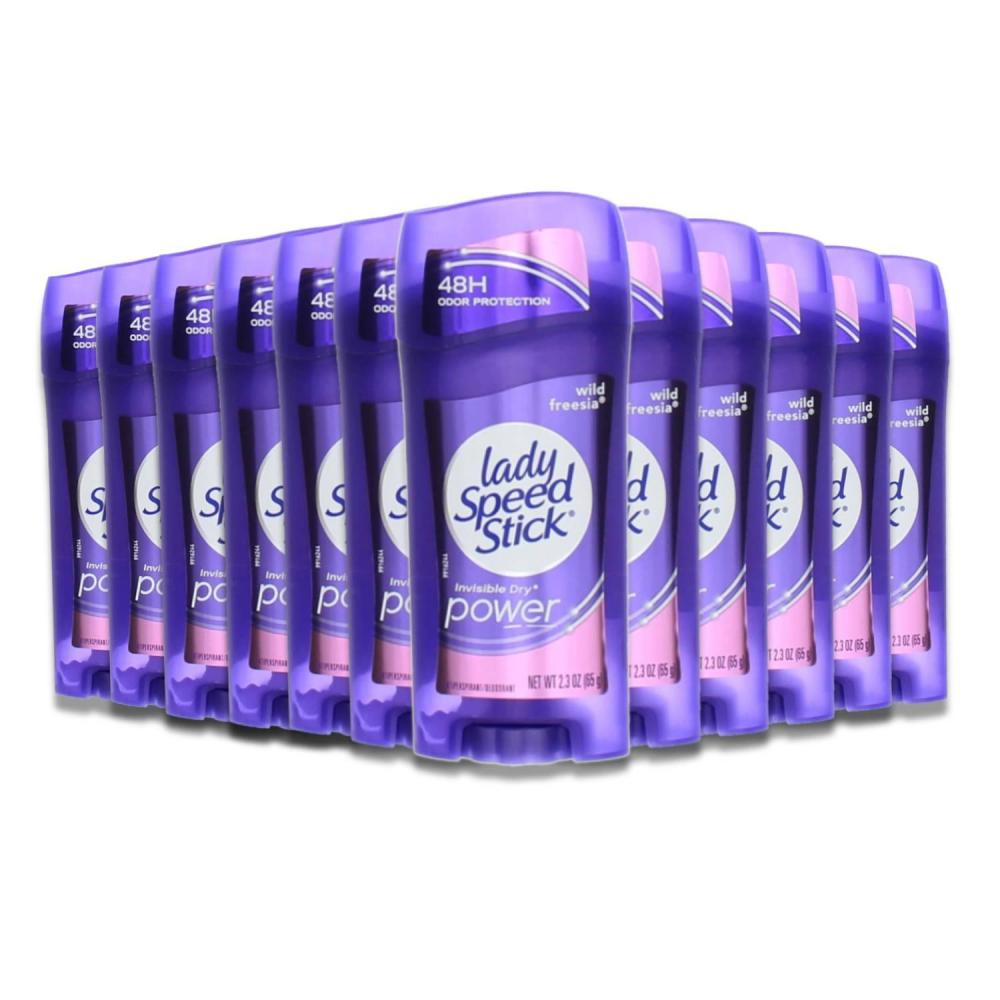 Lady Speed Stick Invisible Antiperspirant & Deodorant Dry Power Wild Fresia 2.3 oz - 12 Pack