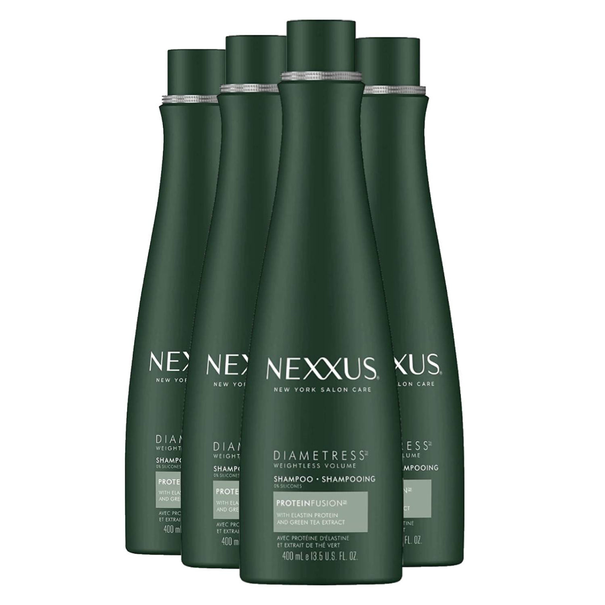 Nexxus Diamtress Volume Shampoo for Fine and Flat Hair 13.5 Fl oz - 4 Pack