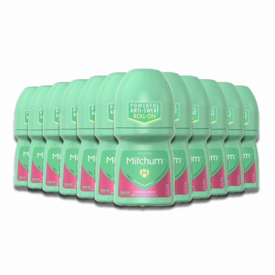 Mitchum Women Invisible Roll-On, Powder Fresh 1.7 oz - 24 Pack