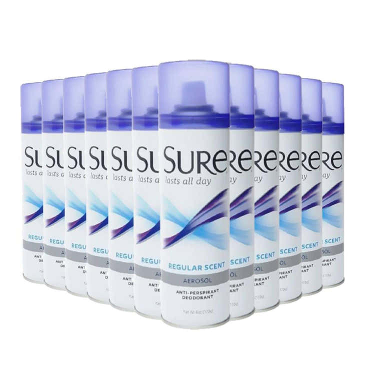 Sure  Regular Scent 6 oz Anti-Perspirant &amp; Deodorant Spray - 12 Pack | Sure - Pre Order