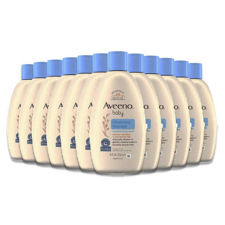 Aveeno Baby Cleansing Therapy Moisturizing Wash - 8 fl oz - 12 Pack | Aveeno - Pre Order