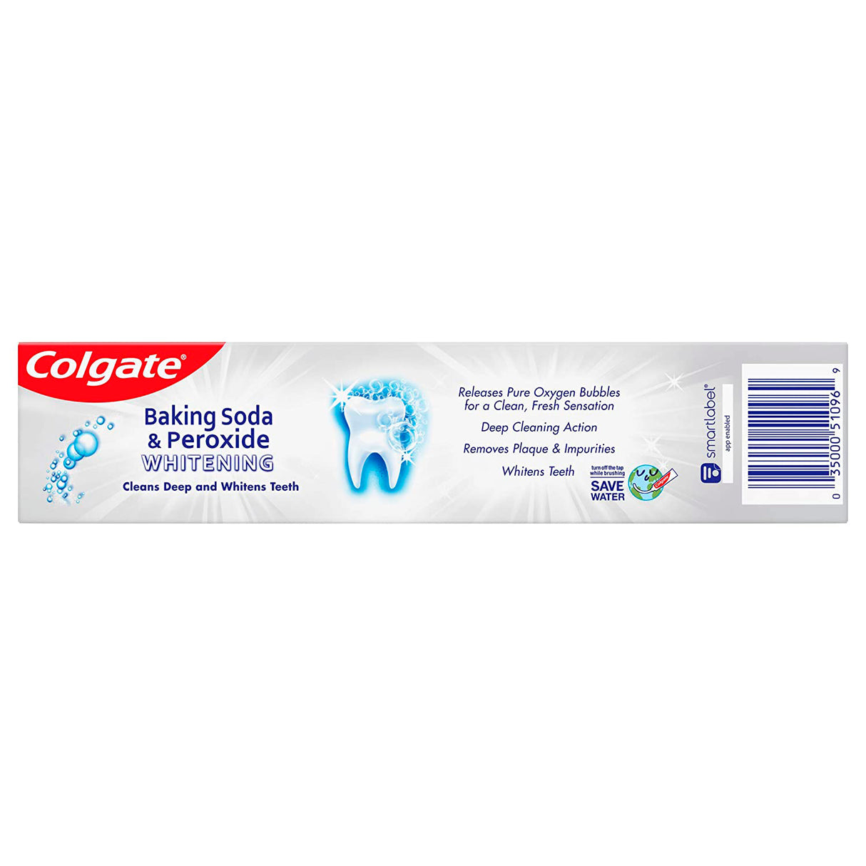 Colgate Baking Soda & Peroxide Whitening Toothpaste, Brisk Mint - 8 Oz (6100100972700)