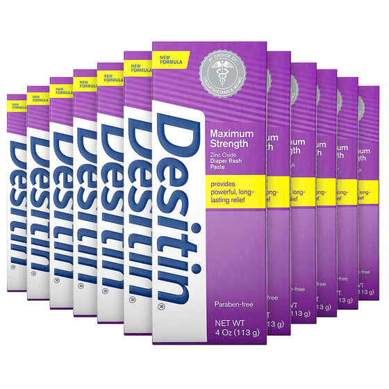 Desitin – Maximum Strength Diaper Rash Paste, 4 oz – 12 Pack - Desitin Maximum Strength, Diaper Rash Paste Bulk - 4 Oz - 1...