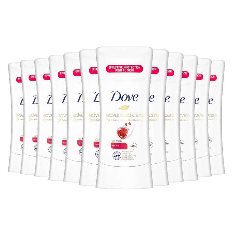 Dove Deodorant Stick Advanced Care Revive  2.6 Oz - 12 Pack - Dove Deodorant Stick, Advanced Care, Revive Bulk - 2.6 Oz - ...