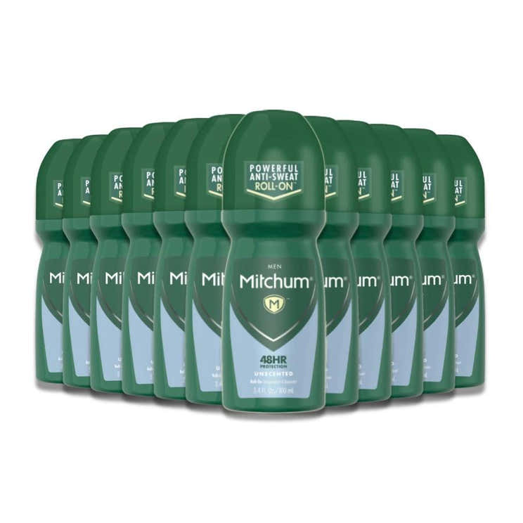 Mitchum Men Antiperspirant &amp; Deodorant Roll-on, Unscented, 3.4 Oz - 24 Pack | Mitchum - Pre Order