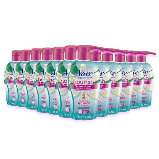Nair Hair Remover Shower Power Max Argan Oil 13 oz - 12 Pack | Nair - Products