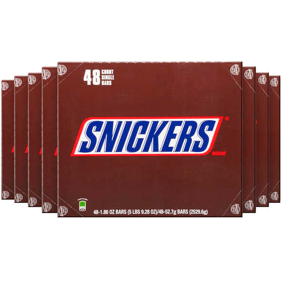 Snickers Chocolate Candy Bars 1.86 Oz - 8 Boxes, 48 Bars Each (384 Bars Total) | Snickers - Candy &amp; Chocolate Wholesale