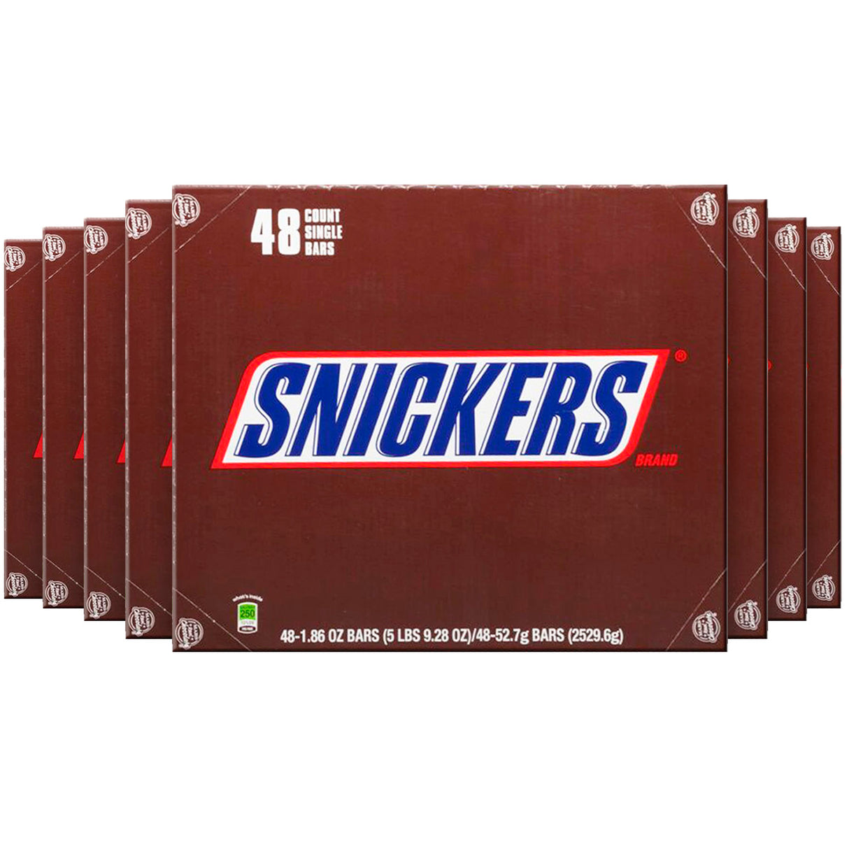 Snickers Chocolate Candy Bars 1.86 Oz - 8 Boxes, 48 Bars Each (384 Bars Total)